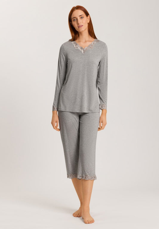 Natural Elegance - Long-Sleeved Cropped Pyjamas