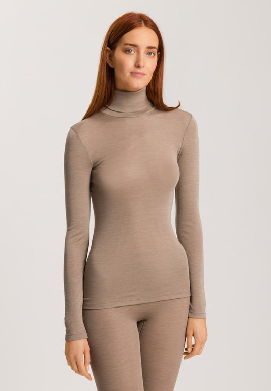 Woolen Silk - Turtle Neck Long-Sleeved Top