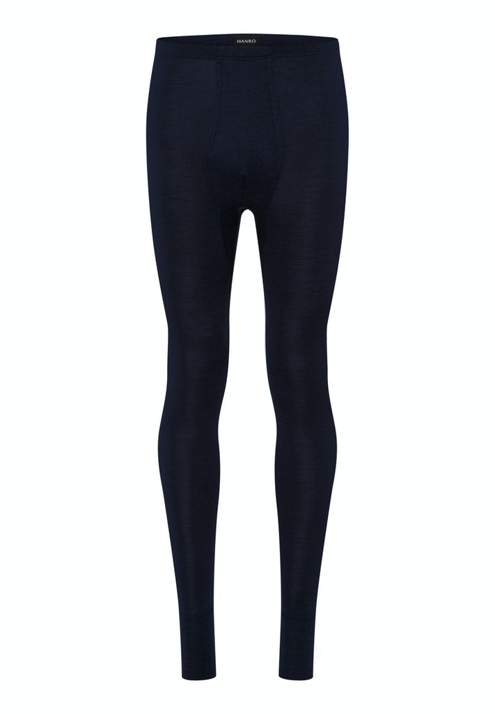 HANRO Hanro Men ski-underwear Woolen Silk long leg black 073412